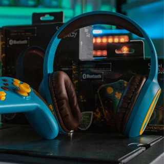 Lexip Adventure Classic Slušalice Žičano i bežično Obruč za glavu Igranje Bluetooth Smeđe, Tirkizno PC