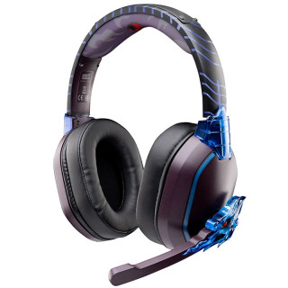 Lexip TSXLXHS0003 naglavne slušalice i slušalice s ugrađenim mikrofonom Žičano i bežično Obruč za glavu Igranje Bluetooth Crno, Plavo PC
