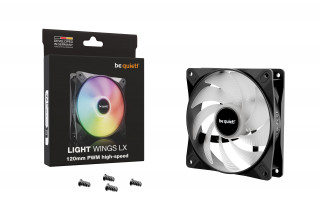 be quiet! LIGHT WINGS LX 120mm PWM high-speed Kućište računala Ventilator 12 cm Crno 1 kom PC