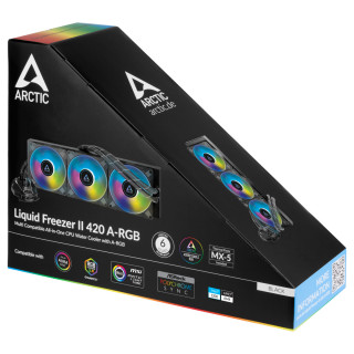 ARCTIC Liquid Freezer II 420 A-RGB Procesor Sve-u-jednom vodeno hlađenje 14 cm Crno 1 kom PC
