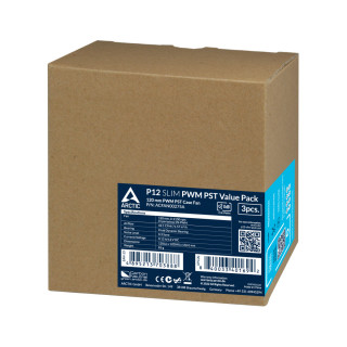 ARCTIC P12 Slim PWM PST Kućište računala Ventilator 12 cm Crno 3 kom PC