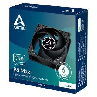 ARCTIC P8 Max Kućište računala Ventilator 8 cm Crno 1 kom PC