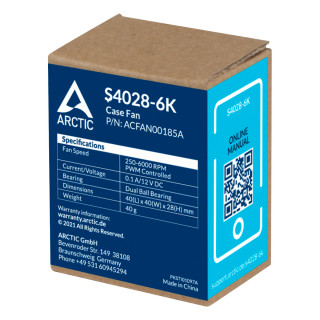ARCTIC S4028-6K Kućište računala Ventilator 4 cm Crno 1 kom PC