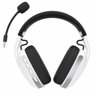 Oniverse Polaris Slušalice Žičano i bežično Obruč za glavu Igranje USB Type-C / USB Type-A Bluetooth Crno, Bijelo PC