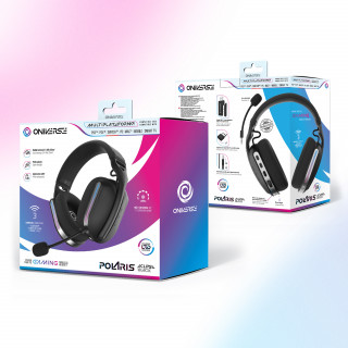 Oniverse Polaris Slušalice Žičano i bežično Obruč za glavu Igranje USB Type-C / USB Type-A Bluetooth Crno PC