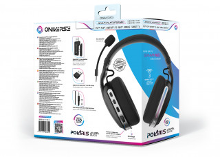 Oniverse Polaris Slušalice Žičano i bežično Obruč za glavu Igranje USB Type-C / USB Type-A Bluetooth Crno PC