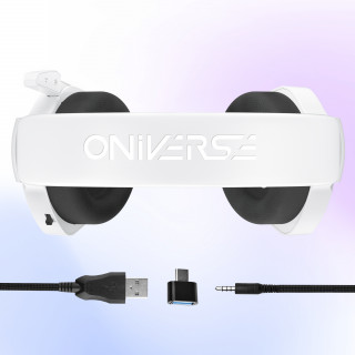 Oniverse Meteor Slušalice Žičano Obruč za glavu Igranje Bijelo PC