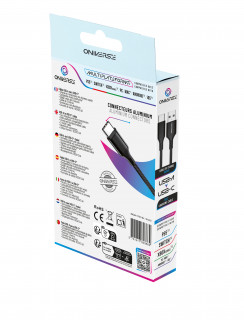 Oniverse ONICAB4-TYPEC3-BLK USB kabel 3 m USB A USB C Crno PC
