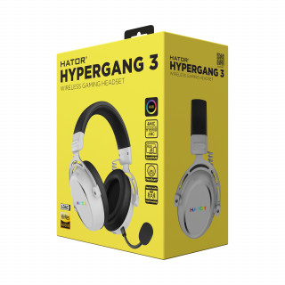 HATOR Hypergang 3 Wireless Slušalice Bežično Obruč za glavu Igranje USB Type-C / USB Type-A Bluetooth Bijelo PC