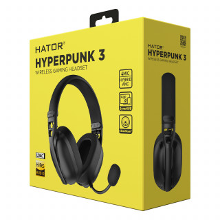 HATOR Hyperpunk 3 Wireless Slušalice Žičano i bežično Obruč za glavu Igranje USB Type-C / USB Type-A Bluetooth Crno PC
