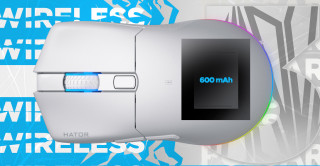 HATOR Pulsar 3 Wireless miš Igranje Ambidekster RF Wireless + Bluetooth + USB Type-C Optički 12000 DPI PC