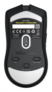 HATOR Pulsar 3 Wireless miš Igranje Ambidekster RF Wireless + Bluetooth + USB Type-C Optički 12000 DPI PC