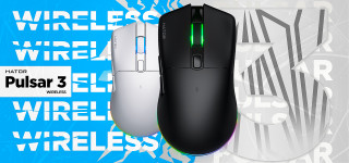 HATOR Pulsar 3 Wireless miš Igranje Ambidekster RF Wireless + Bluetooth + USB Type-C Optički 12000 DPI PC