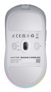 HATOR Quasar 3 Wireless miš Igranje Ambidekster RF Wireless + Bluetooth + USB Type-A Optički 12000 DPI PC