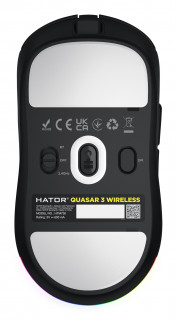 HATOR Quasar 3 Wireless miš Igranje Ambidekster RF Wireless + Bluetooth + USB Type-A Optički 12000 DPI PC