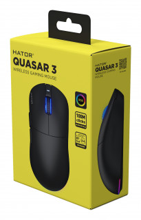 HATOR Quasar 3 Wireless miš Igranje Ambidekster RF Wireless + Bluetooth + USB Type-A Optički 12000 DPI PC