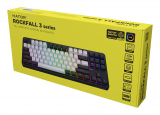 HATOR Rockfall 3 TKL Wireless tipkovnica Igranje USB + RF Wireless + Bluetooth QWERTY Ukrajinski Crno PC