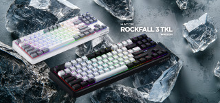 HATOR Rockfall 3 TKL Wireless tipkovnica Igranje USB + RF Wireless + Bluetooth QWERTY Ukrajinski Crno PC
