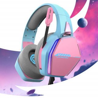 Oniverse Nebula Slušalice Žičano Obruč za glavu Igranje USB Tip-A Plavo, Ružičasto PC
