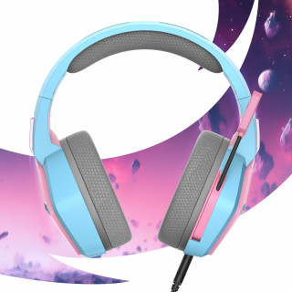 Oniverse Nebula Slušalice Žičano Obruč za glavu Igranje USB Tip-A Plavo, Ružičasto PC