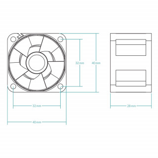 Arctic S4028-6K 40mm ventilator za server (5 kom) PC
