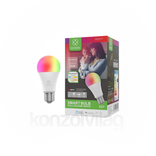 Woox Smart Zigbee LED bulb - R9077 (E27, RGB+CCT, 30.000h, 10 Watt, 806LM, 2700-6500K, Zigbee 3.0) Dom