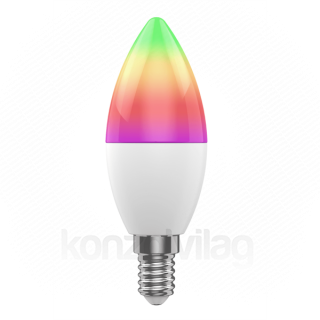 Woox Smart Home LED bulb - R9075 (E14, RGB+CCT, 30.000h, 5Watt, 470LM, 2700-6500K) Dom
