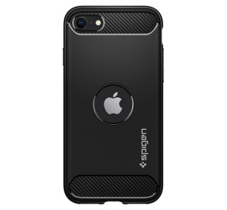 Spigen Rugged Armor Apple iPhone SE(2020) Matte Black case, Black Mobile