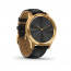 vívomove Luxe Black-24K Gold Black  leather strap thumbnail