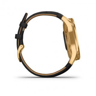 vívomove Luxe Black-24K Gold Black  leather strap Mobile