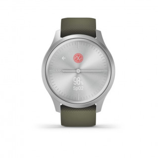 vívomove Style silver mohaGreen silicone strap, silver buckle Mobile