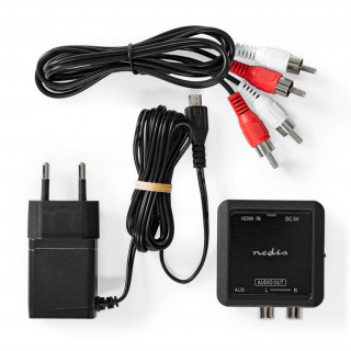 Nedis ACON3415AT digitalni audio pretvarač, HDMI ulaz - 2x RCA izlaz PC