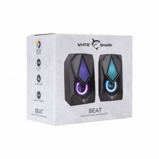 WHITE SHARK BEAT RGB zvučnik, 2.0, 6W, RGB LED PC